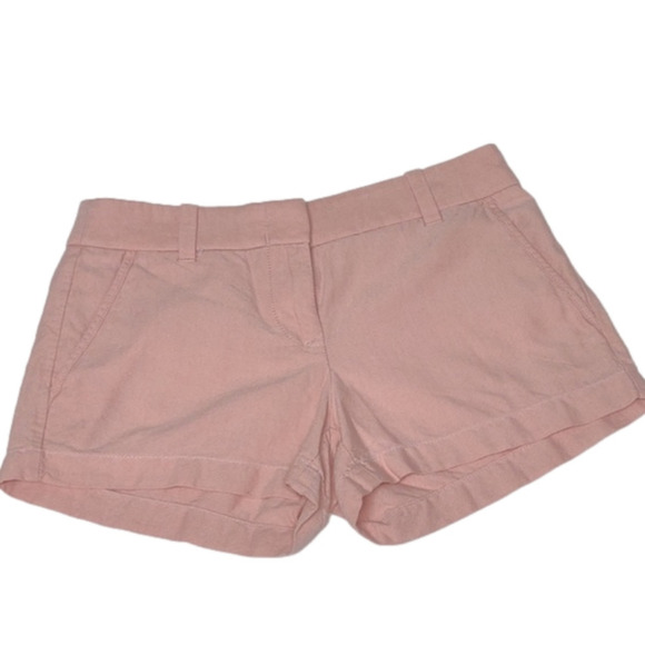 J crew pink Linen blend shorts, front and back pockets, size 0, EUC - Picture 2 of 5